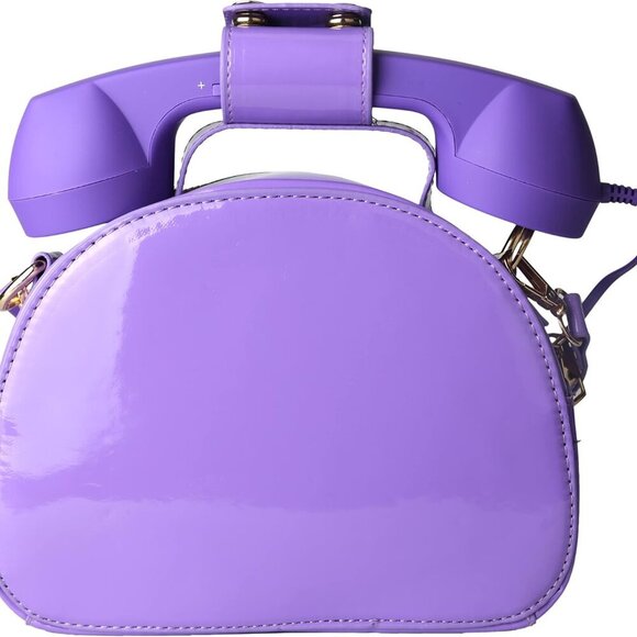 Retro dial telephone Crossbody Shoulder Bag,Pu Movable microphone Purse for Wome - Picture 4 of 6